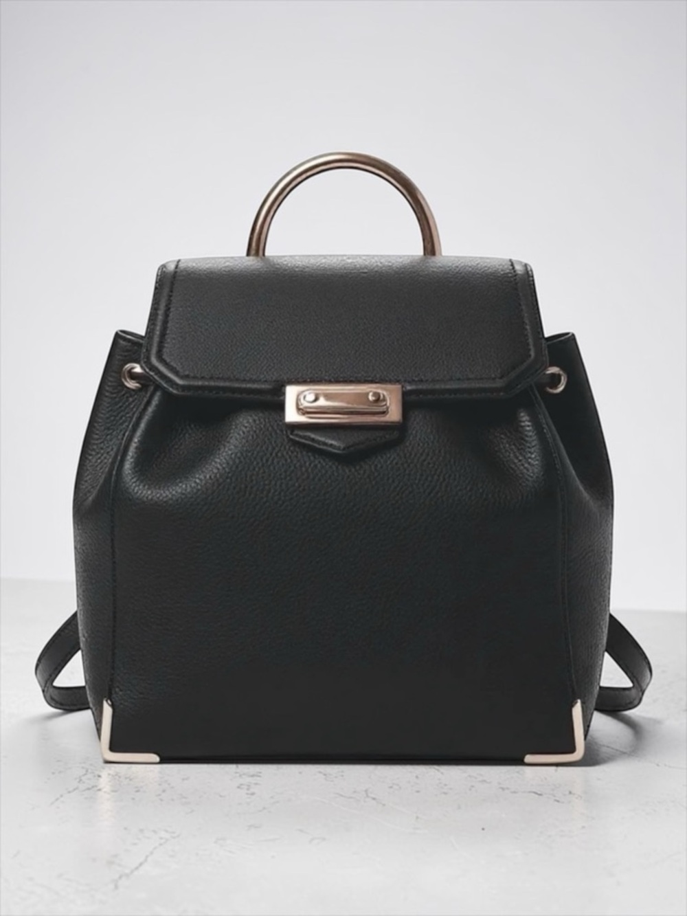 Alexander Wang Leather Black Pebbled Prisma Backpack - Pre-loved